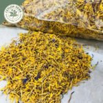 dried blue lotus whole flowers stamens (nymphaea caerulea)